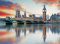 VLIES Fototapete-350x260 cm-STÄDTE-(PF649)-Stadt England Grossbritannien London Westminster Big Ben Skyline Panorama Wandbild Wandtattoo Poster Dekoration