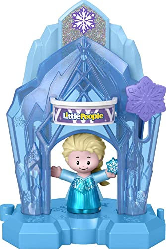 Fisher-Price Little People – Disney Frozen Elsa's Palace Tragbares Spielset mit Figur für Kleinkinder und Vorschule, Alter 1 ½ bis 5 Jahre