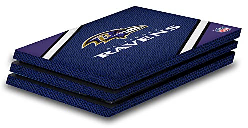 Head Case Designs Offizielle NFL Logo Kunst Baltimore Ravens Vinyl Haut Gaming Aufkleber Abziehbild Abdeckung kompatibel mit Sony Playstation 4 PS4 Pro Console