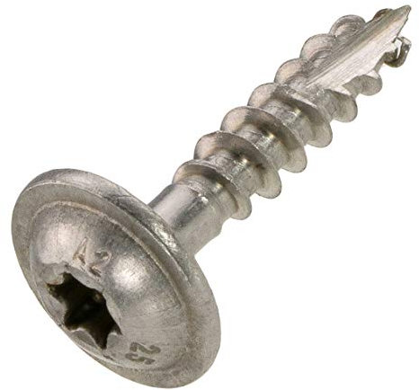 Tellerkopfschrauben 4 x 25 mm, Edelstahl A2-200 Stück, TX 20, ETA Zulassung, Teilgewinde