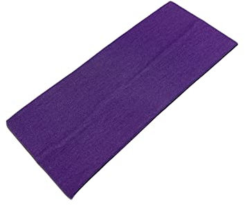 WESTEND CHOICE Lot de 2 bandes de cheveux souples de 9 cm de large - Couleur unie - Élastique - Unisexe - Pour femmes et hommes - Gym - Yoga - Violet