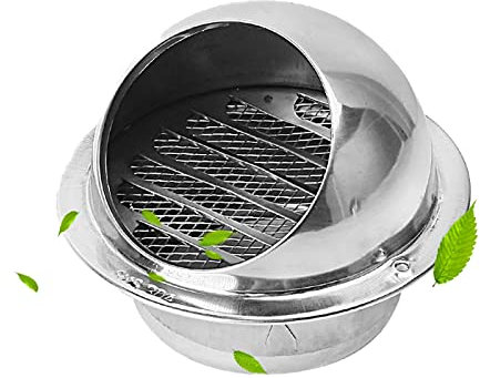 Rund Abluftgitter, Ø50-300mm, Edelstahl Lüftungsgitter, Wetterschutzgitter, Wand Lufthaube, mit Netz, Dauerhaft, für Küche Bad Büro Garage Belüftung und Entlüftung (170mm/6.69in)