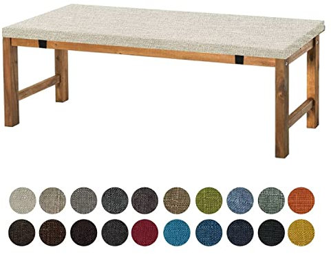 Aselbia Bankauflage Sitzkissen 120X40X5CM,Waschbare Rutschfestes Bankkissen Sitzauflage Bequeme Bankpolster für Bank, Fensterbank, Gartenmöbel, Terrasse, Drinnen,Beige