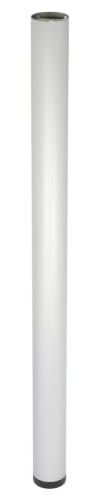 WAGNER Möbelbein/Tischbein/Möbelfuß/Systemrohr TENO - Ø 60 x 870 mm, individuell mit TENO System und QuickClick kombinierbar, Stahl in Aluminium Eloxaloptik, Tragkraft 50 kg - 12340801