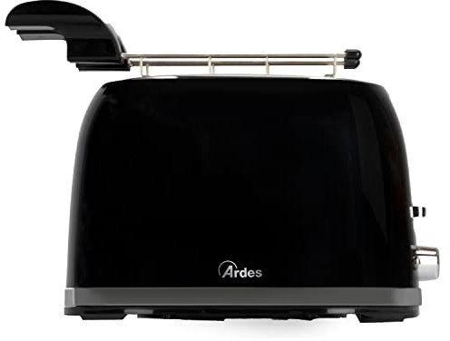ARDES - ARTOAST03 TOSTO PRESTIGE Tostapane con Pinze per Toast Farciti - 2 Timer per 7 Tostature - Tostapane con Pinze in Acciaio Inox + Raccoglibriciole Removibile e Avvolgicavo