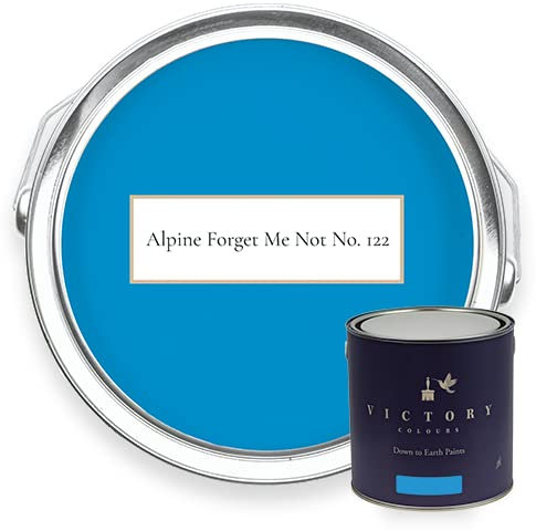 Victory Colours Alpine Forget Me Not |Blue Paint | Olenka Design - 1 Litres - Exterior Wood/Metal Eggshell