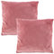 Dalicoco Cuscini Divano con imbottitura inclusa, 2 pezzi di cuscini in velluto rosa per divani soggiorno e decorazioni per la casa. Federa 45 x 45 e imbottitura cuscino 45 x 45, confezione da 2