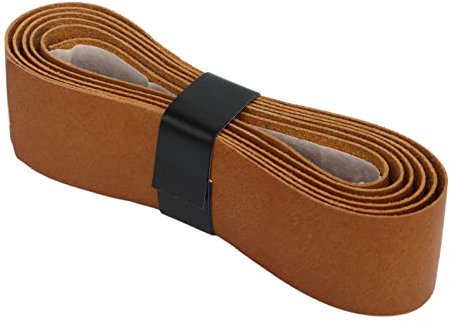 Shanrya Tennisschläger-Griffband, Badminton, Tennis, Übergriff, Leder, Ersatz, Schweißabsorption, Tennisschläger, Overgrip für Fitnessstudio, Tennis, Badminton, Squashsport (braun)
