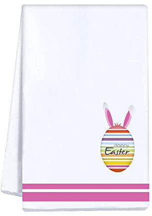 Oster-Küche-Geschirrtuch-Dekoration, Osterdekorationen, Geschenke, Handtücher, saisonale Frühling, Osterhasen, Eier, Karotte, ultra-saugfähig, Trockentuch, Geschirrtücher, Badezimmer, Handdekoration