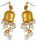 Yifnny Ohrringe Glockenblumen, Vintage Gold Glocke Orchidee Blume Dangle Ohrringe Maiglöckchen Perle Ohrringe Perle Tropfen Ohrringe Lilie Blume Ohrringe für Frauen (Gold)