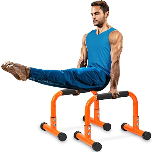 TABEKE Liegestützstange, 30,5 cm hohe Parallettes Bars & Dip Bar mit voll abdeckenden Schaumstoffgriffen, kein Wackeln Calisthenics Ausrüstung für Handstand, L-Sitz, Planche, Gymnastik, Crossfit,