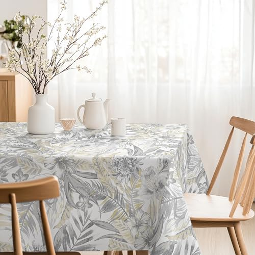 Martina Home Harzbeschichtete Tischdecke Donau, 240 x 140 cm, Grau