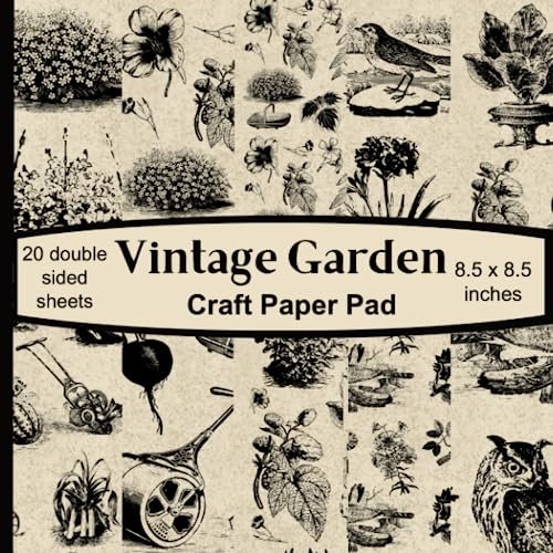 Vintage Garden Craft Paper Pad: Scrapbook Paper Perfect For Any Paper Crafts