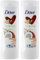 Dove Body Love Restoring Care Feuchtigkeitsspendende und nährende Körpercreme für trockene Haut mit Kokosöl und Mandelmilch, tiefe Ernährung, 2 Flaschen à 400 ml
