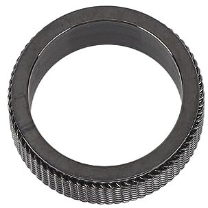 Ring für Herren, 8 Mm, Geräuschlos, Cool, Zappelig, Drehender Kettenring, Angstlinderung, Stahl, Cooler Angstring für Männer und Erwachsene (Schwarz)