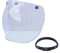 Shkalacar 3 Snap Helmvisier für Open Face Helme, Helm Blasenvisier mit Klapphalterung, Mehrfarbig erhältlich, Ersatzvisier Helm für Motorrad Radfahren(Transparente)