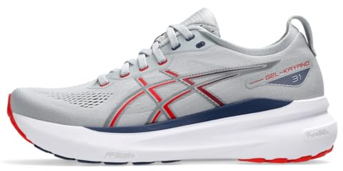 Asics Herren Gel-Kayano 31 Laufschuhe, Piemont Grey/Fiery Red, 43.5 EU