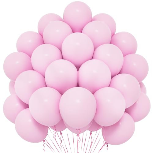 Palloncini Rosa, 50 Pezzi Palloncini Rosa Macaron da 12 Pollici, Palloncini Rosa Pastello per Donne Ragazze Bambini per Tema Rosa Festa Compleanno Laurea Baby Shower Matrimonio Carnevale Decorazione