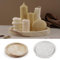 Liamostee Silicone Molds Tray with Grooves, Silikonform tablett, Betonformen Rundes Tablett Silikongussformplatten mit Rillen, dekorative Tablettformen für Harz, Harzformen (Gießformen 25 * 2cm)