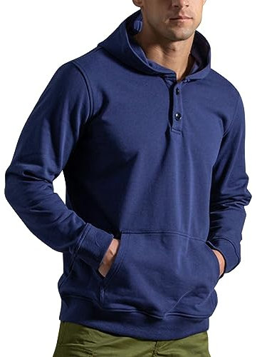 Generisch Essentials Hoodie Herren, Herren Basic Hoodie Sweatshirt Kapuzenpullover Hoodies Teenager Oversize Langarm Pullover Kapuzenjacke mit Tasche Herbst Casual Streetwear Pulli Oberteile 07