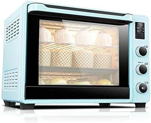 BTURYT Four Intelligent, Mini Four Électrique avec Plaque De Chauffage pour Cuisson À Domicile, Four À 40 L, Mini Four À Domicile Automatique, Visualisation LED, Four À Grille-Pain (Vert) (Vert)