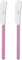 Sabre Paris | Lot de 2 Tartineurs 14 cm Bistrot couleur Rose finition brillante. Couverts en Acier Inoxydable. Idéal pour beurre, tapenades, pâte à tartiner