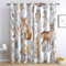 CozyRest Vorhang Blickdicht ösen 2er Set Aquarellfuchs -Eule im Wald Muster Gardine Lichtundurchlässig Fenstervorhang Wohnzimmer Vorhänge Größe: H 214 x B 91.5 cm