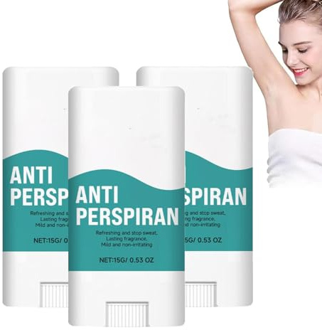 Antitranspirant Deo Stick gegen starkes Schwitzen im gesicht, Hände und schweiß Füße und am kopfschwitzen,Sweat off roll on stick,Anti Schweiß Deo Stick für Männer Frauen,für empfindliche Haut (3PC)