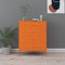 Homgoday Schubladenschrank aus Stahl, Orange, 80 x 35 x 101,5 cm, Badezimmerschrank, Aufbewahrungsschrank, mit Schubladen, für Badezimmer, Wohnzimmer, Esszimmer, Küche, moderner Stil