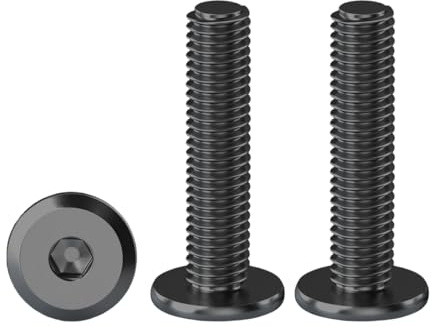 Drenky Tornillos Hexagonales De Cabeza De Botón 20 Piezas De Cabeza Hueca Negro Acero Inoxidable A2 V2A M5 X 25 mm Allen, Rosca Completa