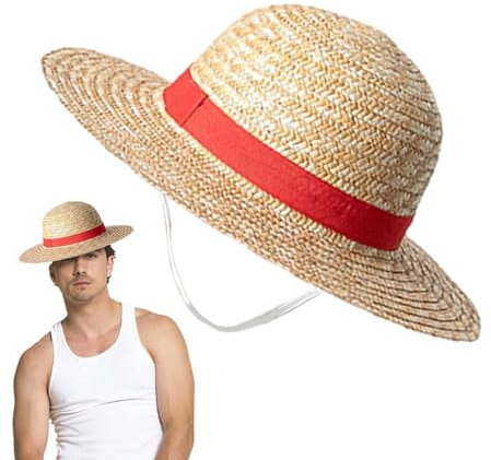 Salyeeluly Chapeau De Paille Luffy | Anime | Cosplay | D'été Jaune | De Soleil | Accessoires De Performance Luff