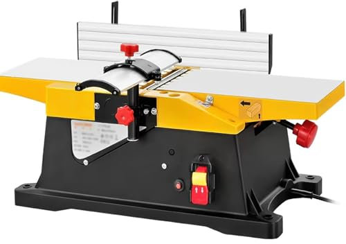 Cepilladora de banco multifuncional, cepilladora de banco para carpintería de 6 pulgadas con motor de 1800W, cepilladora de banco resistente de 12000 RPM, profundidad de corte ajustable de 0 a 3 mm