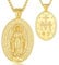 EUDORA Harmony Ball Kette Heilige Maria Wundertätige Wunderbare Medaille für Damen Herren 18K Vergoldetes Sterling Silber,Jungfrau Maria Halskette Anhänger Schmuck, Geschenk für Herren Frauen, 22