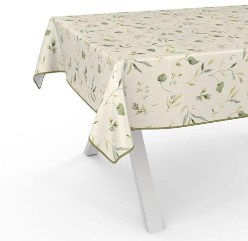 Wachstuchtischdecke Wachstischdecke Wachstuch Tischdecke abwaschbar Gartentischdecke Wasserabweisend 120x140cm mit Saum (Eingefasst) Canada Floral