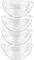 HOMESHOPA 4 PK 2800ml Clear Plastic Serving Bowl, Large Salad Mixing Bowls, Sturdy & Reusable Kitchen Cooking Food Prep Bowl for Salad Snacks & Crisps, Dishwasher Safe