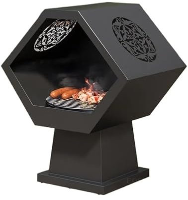 braciere da campeggio Moderno braciere a carbone for uso domestico braciere for uso domestico stufa for riscaldamento cortile esterno barbecue grill da giardino braciere a carbone senza fumo griglia d