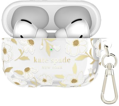 Kate Spade New York AirPods Pro Schutzhülle mit Schlüsselanhänger – Sunshine Floral, kompatibel mit AirPods Pro 2. / 1. Generation