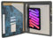 Tablet Binder Portfolio Case with Clipboard Folio Cover, 3-Ring Binder Padfolio Organizer Folder with Removable Tablet Holder, Compatible with iPad mini (A17 Pro)/ iPad mini 6th, Blue