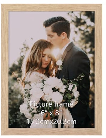 Giftgarden Marco 15x20cm, Marcos de Fotos Color Madera de PVC, Perfecto para Enmarcar Paisajes, Retratos, Obras de Arte y Fotografías, Ideal Opción para Espacios de Arte, Oficinas y Hogares