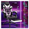 ELFORDSON Massage Gaming Chair for Kids Adults, Ergonomic Computer Office Chairs with Headrest, Lumbar Cushion, Footrest, High Back 150° Reclining, 360° Swivel, PU Leather, White