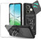 Funda + Cristal Templado Protectora Capa Compatible with OPPO A5 Pro 5G Fundas Funda de Móvil Cristal antirotura con Cubierta Deslizante de la Cámara, Soporte Giratorio de 360 ° Black