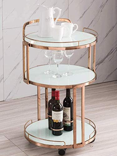 HUIBBGO Carrito de Cocina con vinoteca y Ruedas para Servir té y Bebidas