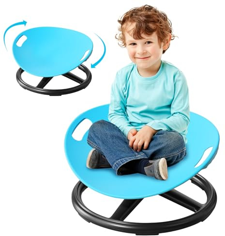 Cioquli Chaise pivotante sensorielle pour enfants, carrousel, chaise pivotante à 360°, pour autisme, entraînement de coordination physique et d'équilibre, jouet sensoriel d'autisme pour garçons et