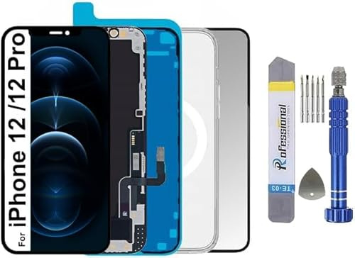 It'Go Écran Full INCELL pour iPhone 12/12 Pro LCD Écran tactile de rechange avec outils Noir avec cadre Haute qualité