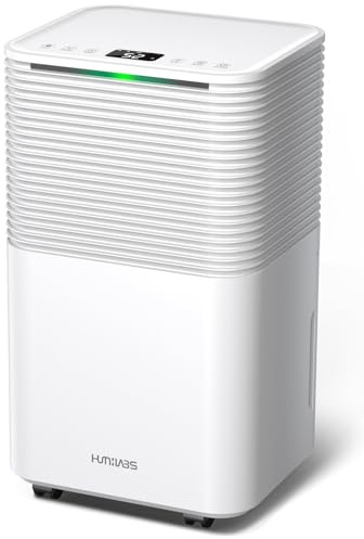 Luftentfeuchter 12L/24h, Raumentfeuchter Touch-Control, 3-Farbdisplay & 24H-Timer, Ideal Elektrisch Luftentfeuchter für Ihre Wohnung & die schnelle Trocknung Ihrer Wäsche, Badezimmer, Keller