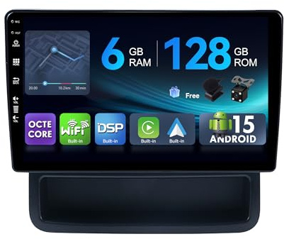 MSD 6G+128G Octa-Core - 10.1 Pulgada Autoradio Pour Renault Trafic 2 / Opel Vivaro/Nissan Primastar (2006-2014) | Android 15 GPS Navi Radio | CarPlay Android Auto Dab Volante | Cámara Mic | 2 DIN