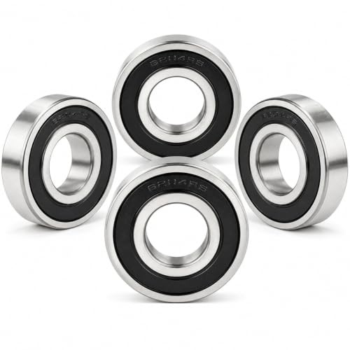 Ruytx 4pcs 6204-2RS Kugellager 20x47x14mm Lager Rillenkugellager Lagerstahl Doppelte Vorgeschmiert Rollenlager für DIY Drehbänke Motoren 3D-Drucker Fräsmaschinen Motoren und Maschinen