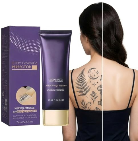 Trucco per Gambe Impermeabile,Correttore per Coprire Tatuaggi,Body Coverage Perfector,per vene Varicose, Trucco per Coprire Cicatrici su Gambe e Corpo,74ml(A)