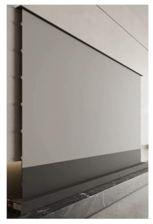 Generic Écran de projecteur Sol perforé, acoustiquement Transparent, à Contraste élevé, 8K, 100, 120, 150 Pouces, ALR, montée Automatique, for Home cinéma(133 inch)
