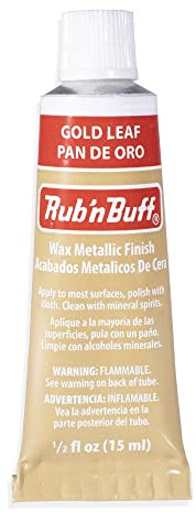 AMACO Rub n Buff Wax Metallic Finish - Rub n Buff Gold Leaf 15ml Tube - Versatile Gilding Wax for Finishing Furniture Antiquing and Restoration - Rub and Buff Colors Single Tube